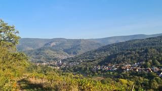 Blick auf Staufenberg (rechts) und Gernsbach 