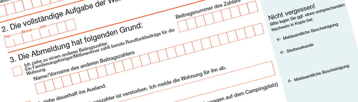 Formular Blick auf ein Formular