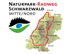 Logo und Karte Naturpark Radweg Logo und Karte Naturpark Radweg
